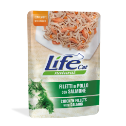CAT LIFECAT BUSTA 70GR POLLO SALMONE CAROTE