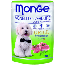 DOG MONGE GRILL 100GR BUSTA AGNELLO VERDURE