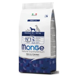 DOG MONGE ADULT 3KG MEDIUM SECCO