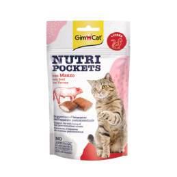 CAT SNACK NUTRIPOCKETS 60GR MANZO