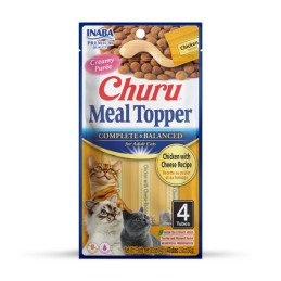 CAT SNACK CIAO CHURU 4X14G TOPPER POLLO FORMAGGIO