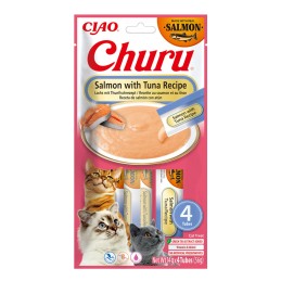 CAT SNACK CHURU 4X14GR TONNO SALMONE