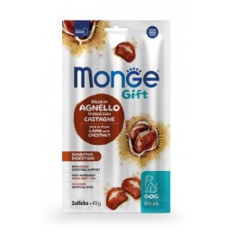 DOG SNACK MONGE STICKS SENSITIVE AGNELLO CASTAGNE